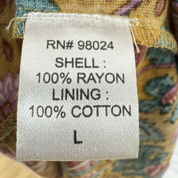 House of Harlow 1960 Flutter Sleeve Floral Midi Dress In Jackie Mustard Print L - Picture 12 of 13